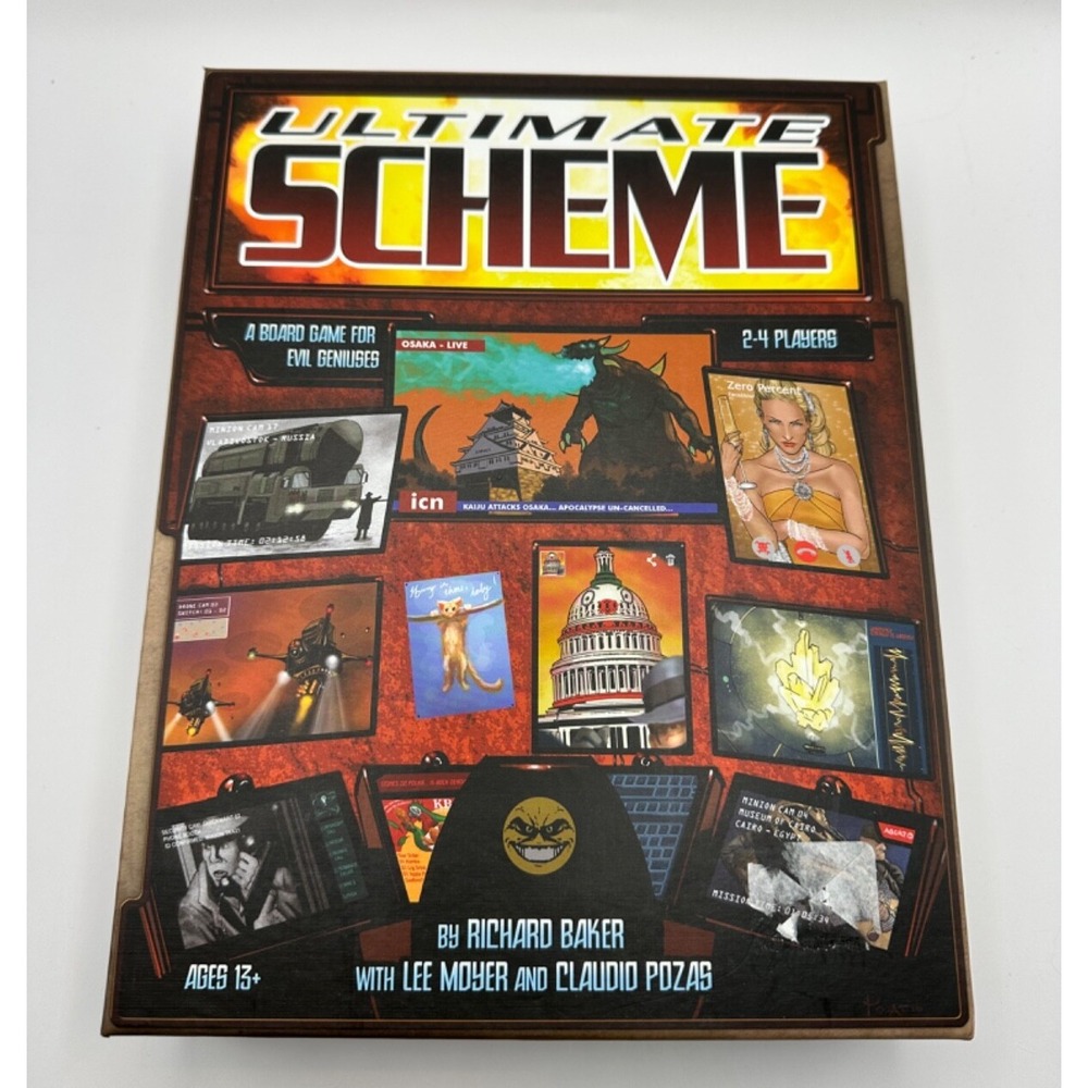 Ultimate Scheme A Board Game for Evil Geniuses Richard Baker Sasquatch Games 13+